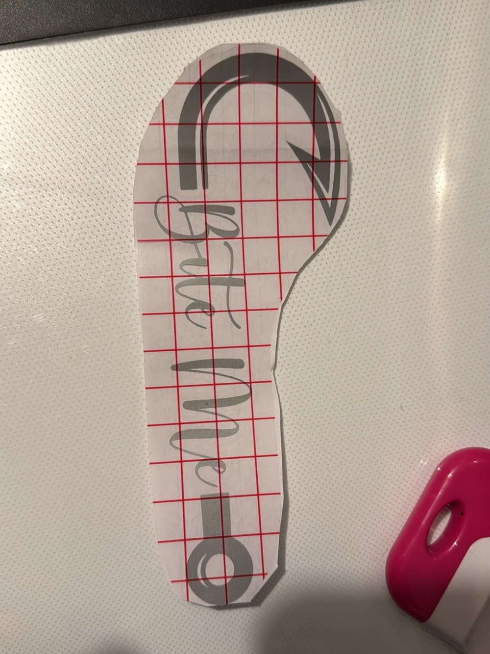 “Bite me” fishing hook grey decal
